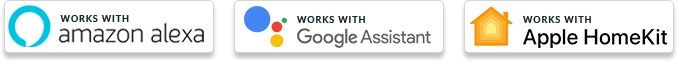 work with amazon alexa, google assistant, Apple homekit